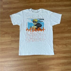 White Graphic T-Shirt with Anime Design